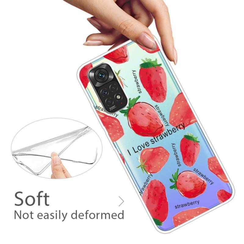 Deksel Til Xiaomi Redmi Note 11 / 11S Strawberries / Jeg Elsker Jordbær