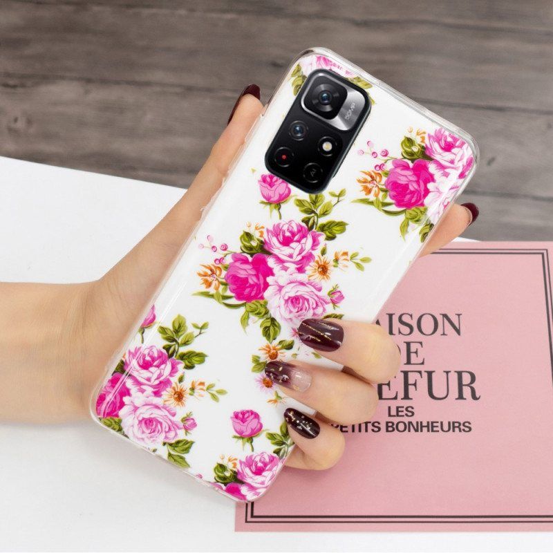 Deksel Til Xiaomi Redmi Note 11 Pro Plus 5G Fluorescerende Liberty-blomster