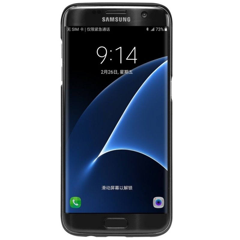 Deksel Samsung Galaxy S7 Edge Svart Mobildeksel Stiv Frostet Nillkin