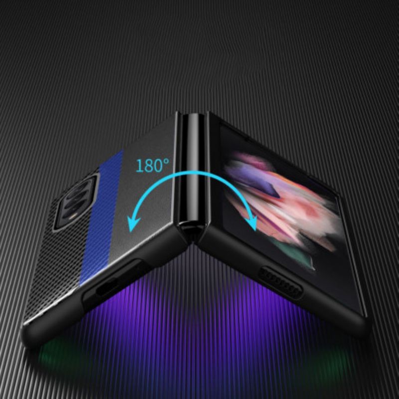 Deksel Samsung Galaxy Z Fold 3 5g Carbon Fiber Color Line