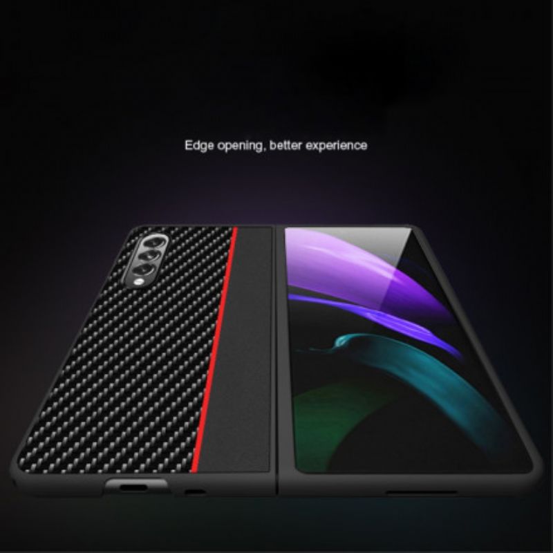 Deksel Samsung Galaxy Z Fold 3 5g Carbon Fiber Line