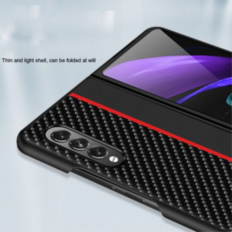 Deksel Samsung Galaxy Z Fold 3 5g Carbon Fiber Line