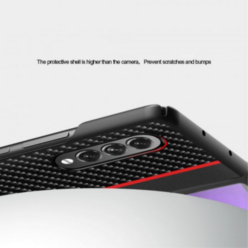 Deksel Samsung Galaxy Z Fold 3 5g Carbon Fiber Line