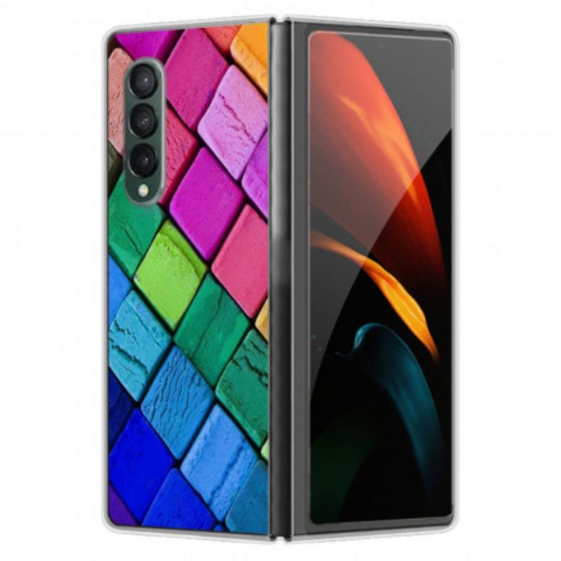 Deksel Samsung Galaxy Z Fold 3 5g Fargede Kuber