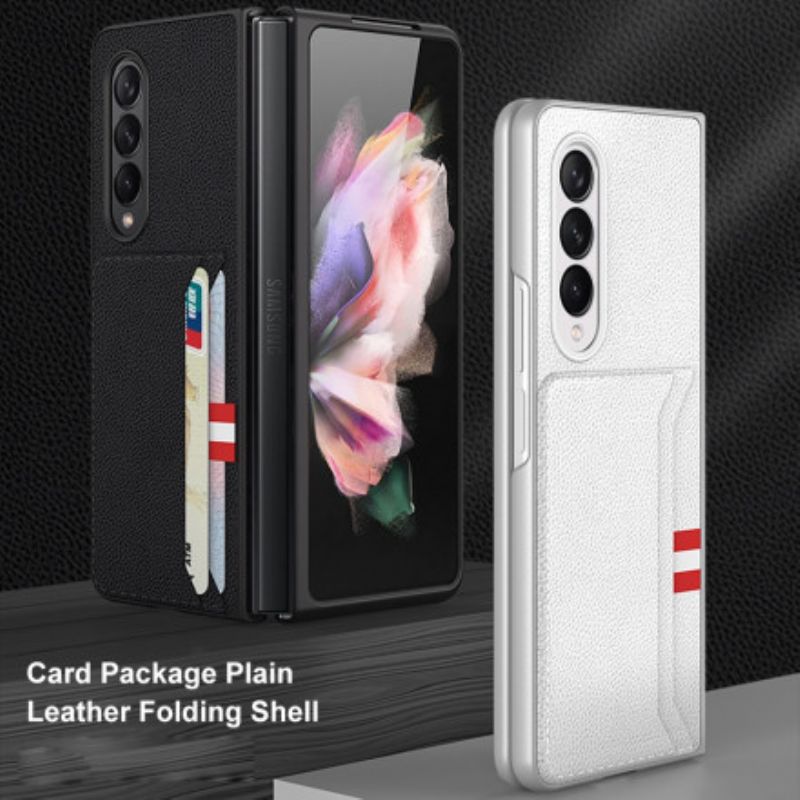 Deksel Samsung Galaxy Z Fold 3 5g Litchi Leather Gkk Kortholder