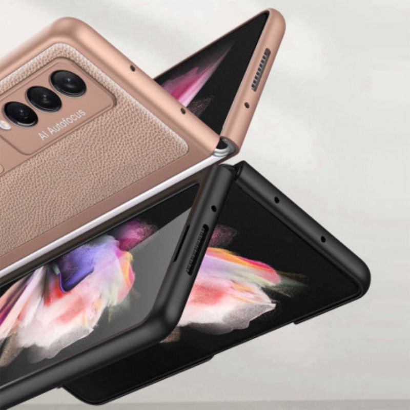 Deksel Samsung Galaxy Z Fold 3 5g Litchi Leather Support Gkk