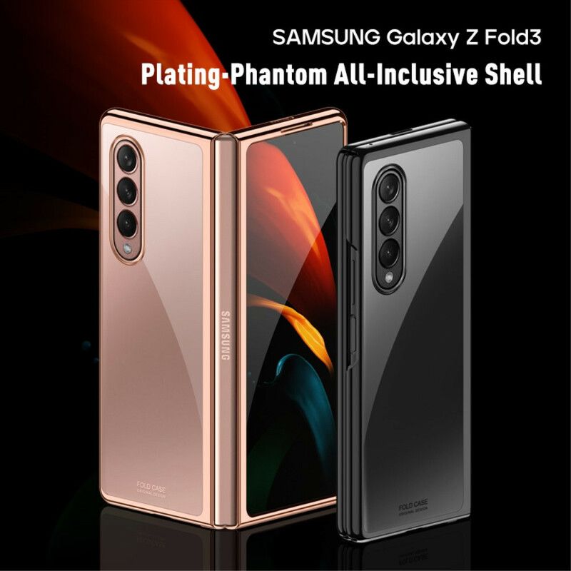 Deksel Samsung Galaxy Z Fold 3 5g Transparente Metallkanter