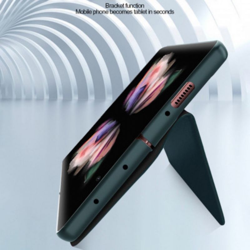 Folio Deksel Til Samsung Galaxy Z Fold 3 5g Skin-touch Splittskinn