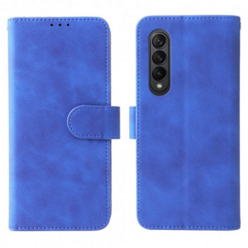 Lærdeksel Folio Deksel Samsung Galaxy Z Fold 3 5g Mobildeksel Skin-touch