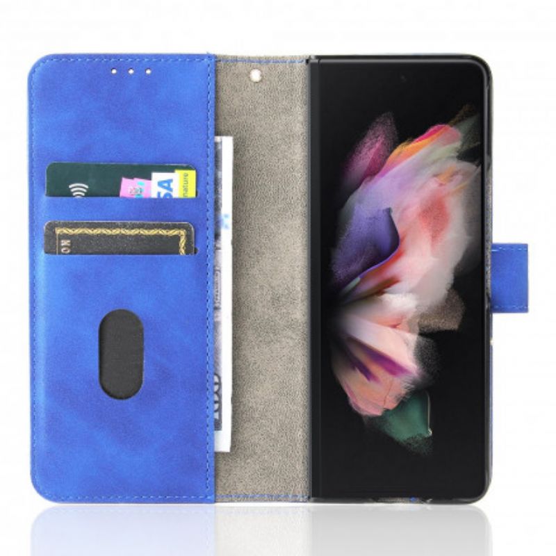 Lærdeksel Folio Deksel Samsung Galaxy Z Fold 3 5g Mobildeksel Skin-touch