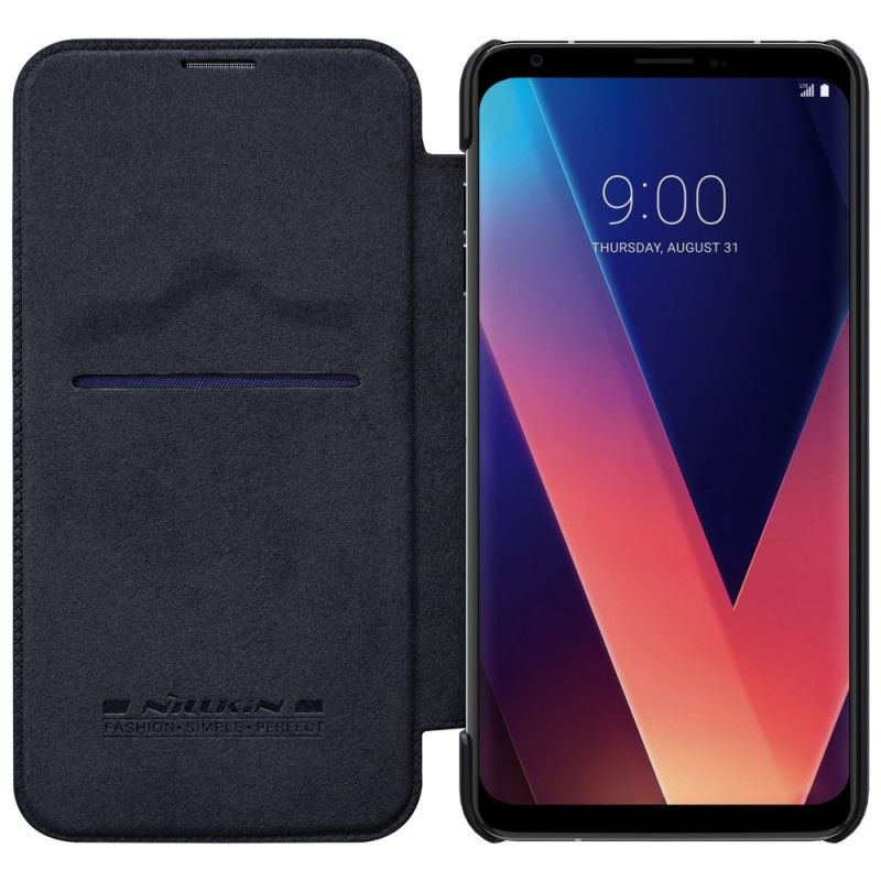 Folio Deksel for LG V30 Hvit Nillkin Qin-Serien