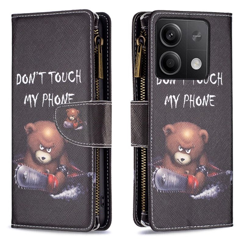 Folio Deksel Til Xiaomi Redmi Note 13 4g Dangerous Bear Wallet