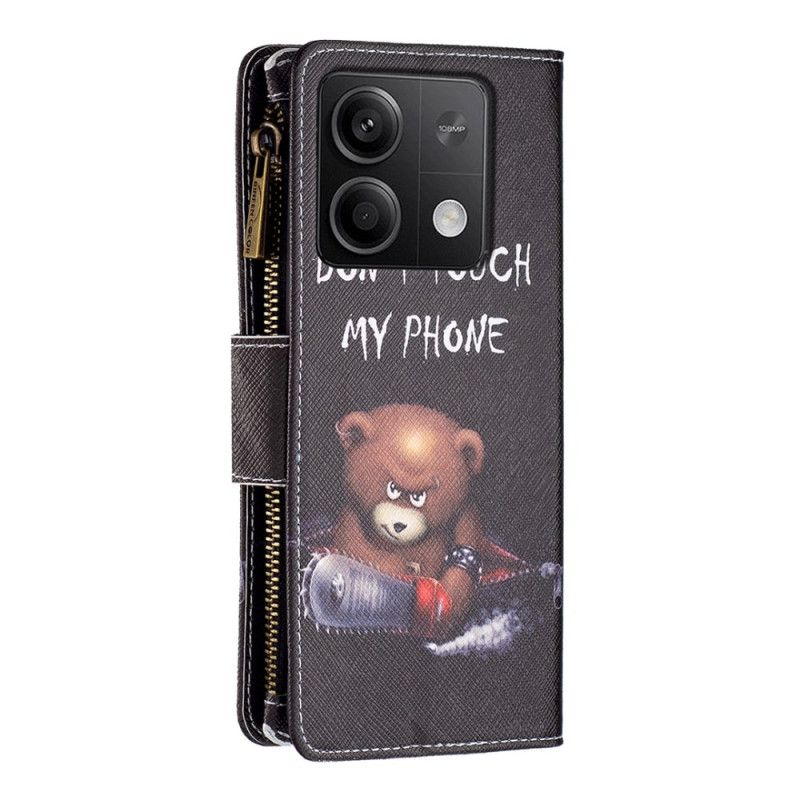 Folio Deksel Til Xiaomi Redmi Note 13 4g Dangerous Bear Wallet