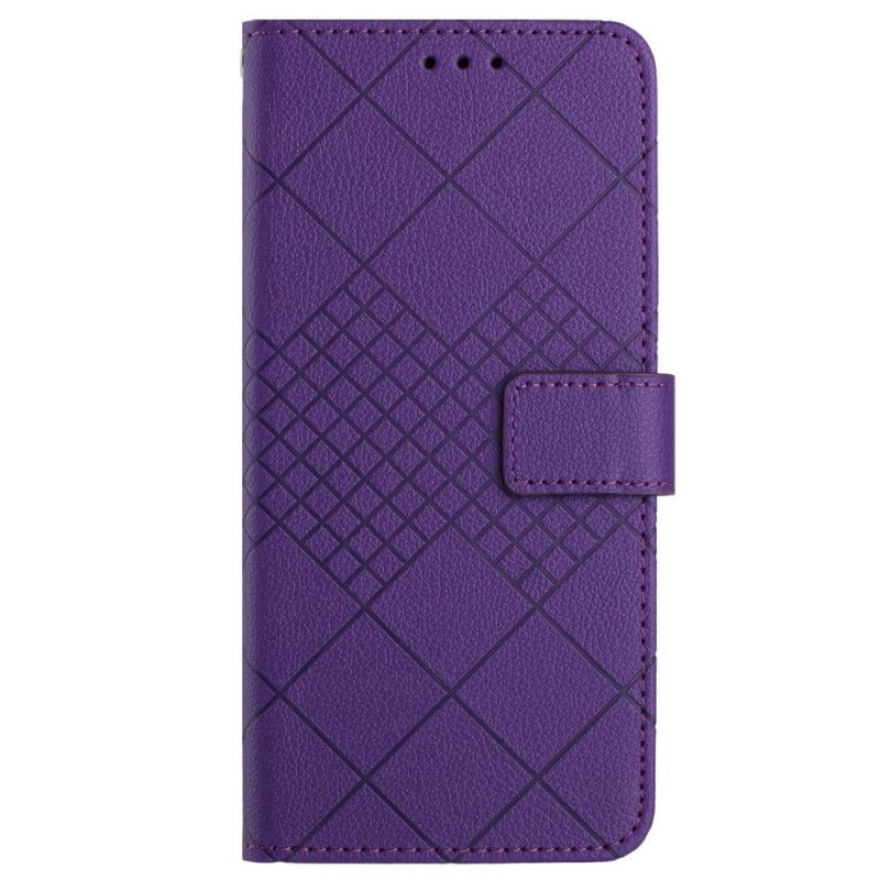 Folio Deksel Til Xiaomi Redmi Note 13 4g Strappy Diamond-mønster