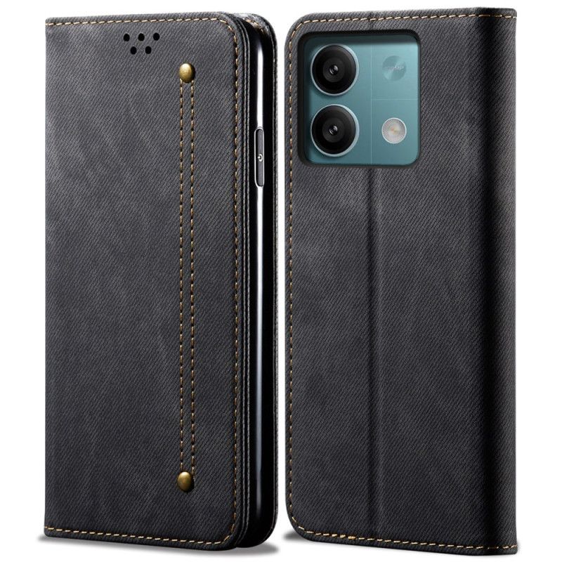 Folio Deksel Xiaomi Redmi Note 13 4g Jeansstoff Beskyttelse Deksel