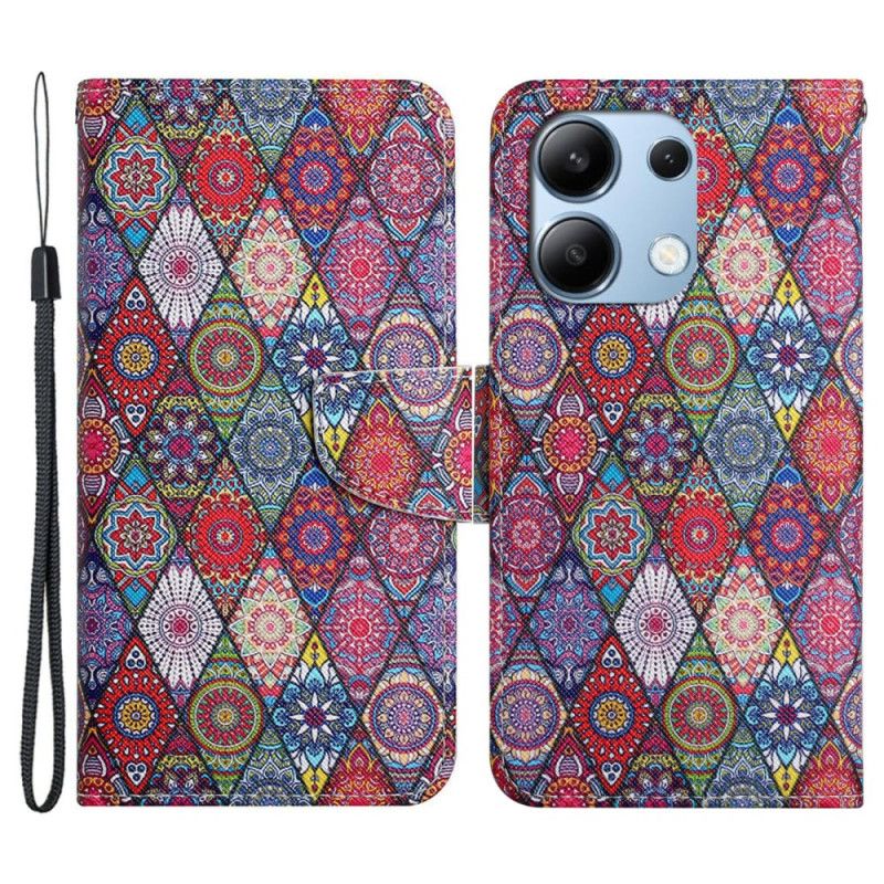 Folio Deksel Xiaomi Redmi Note 13 4g Nøkkelbånd Kaleidoskop