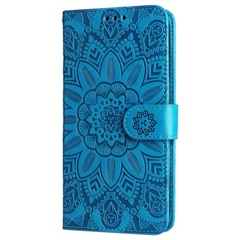 Lærdeksel Folio Deksel Xiaomi Redmi Note 13 4g Mobildeksel Blomstermandala Med Stropp