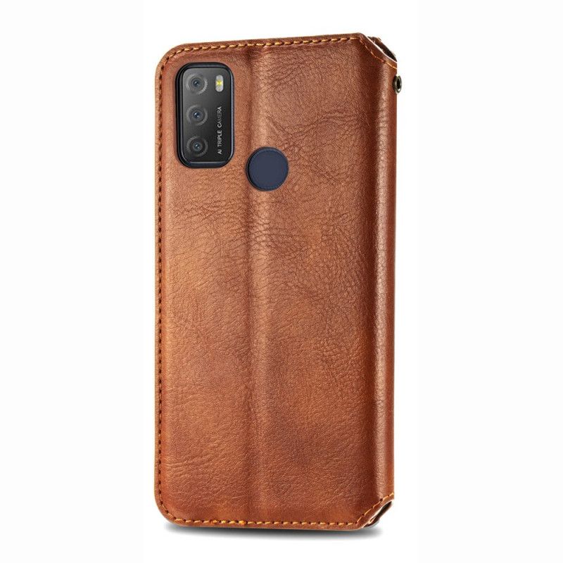 Folio Deksel Alcatel 3l (2021) / 1s (2021) Leather Effect Diamond Texture