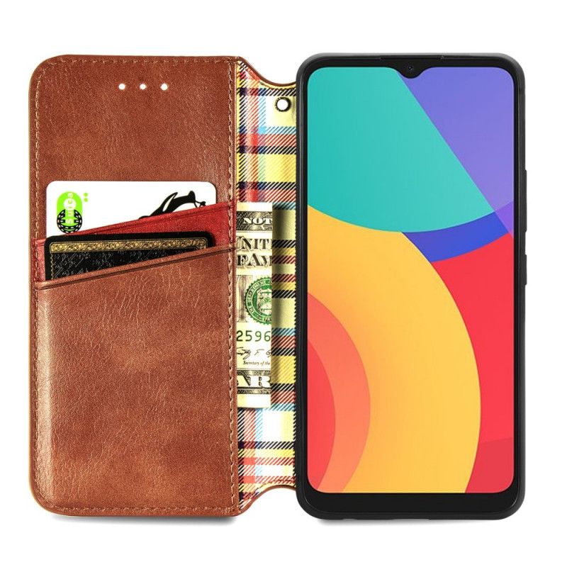 Folio Deksel Alcatel 3l (2021) / 1s (2021) Leather Effect Diamond Texture