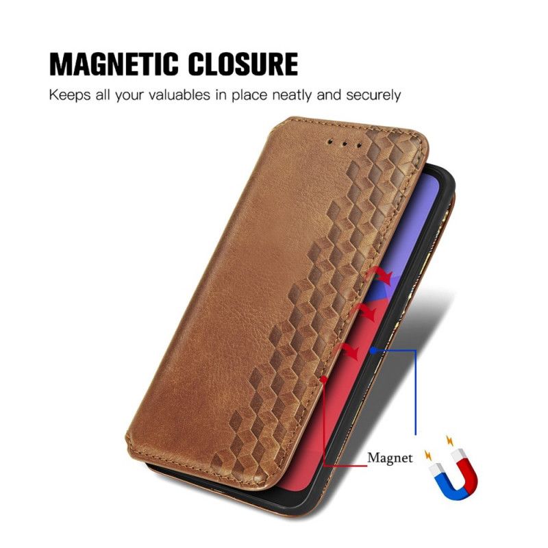 Folio Deksel Alcatel 3l (2021) / 1s (2021) Leather Effect Diamond Texture