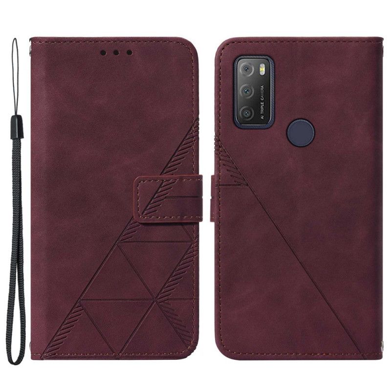 Folio Deksel Alcatel 3l (2021) / 1s (2021) Pyramids Strappy Design