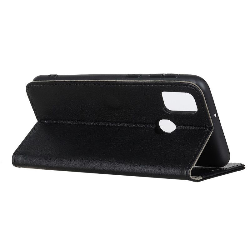 Folio Deksel Til Alcatel 3l (2021) / 1s (2021) Premium Litchi Leather