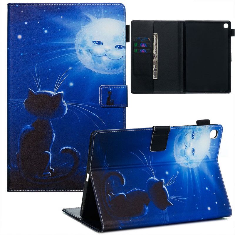 Case Etui Samsung Galaxy Tab S5e Mobildeksel Katt I Måneskinnet