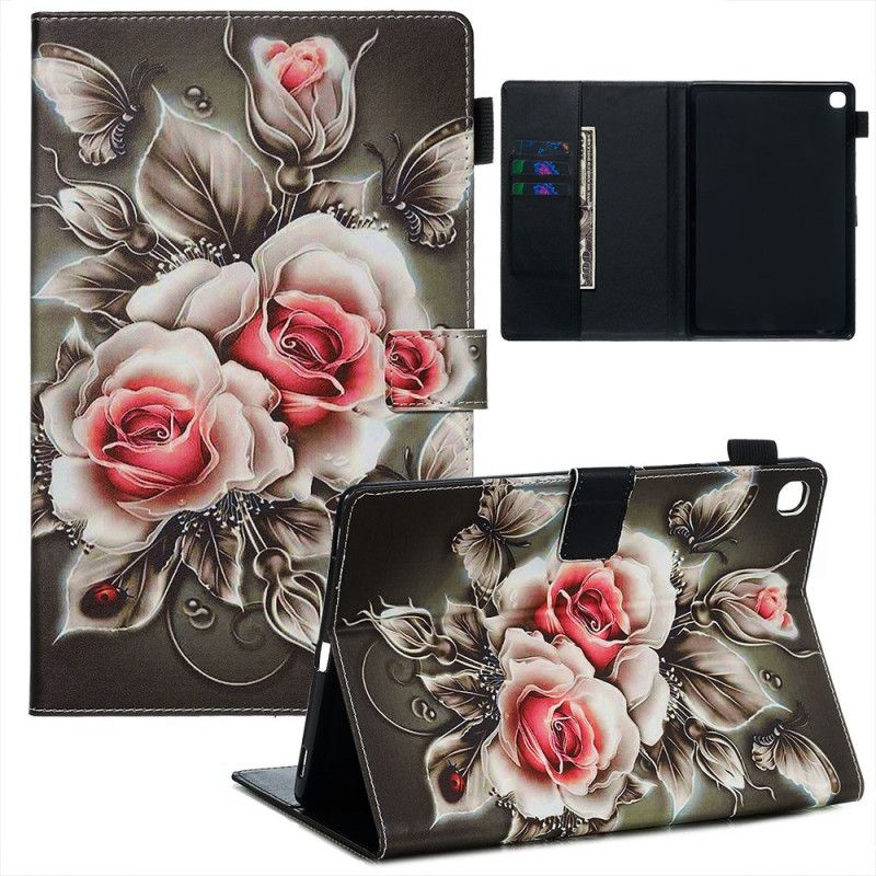 Folio Deksel Samsung Galaxy Tab S5e Blomsterbukett