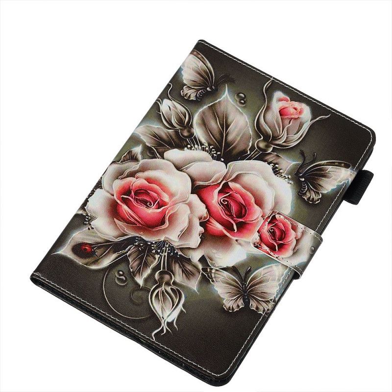 Folio Deksel Samsung Galaxy Tab S5e Blomsterbukett