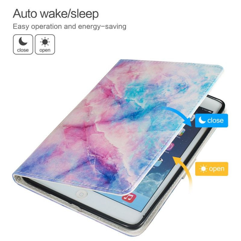 Folio Deksel Samsung Galaxy Tab S5e Svart Marmor Design Beskyttelse