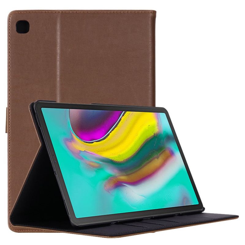 Folio Deksel Samsung Galaxy Tab S5e Svart Vintage Kunstlær Anti-fall