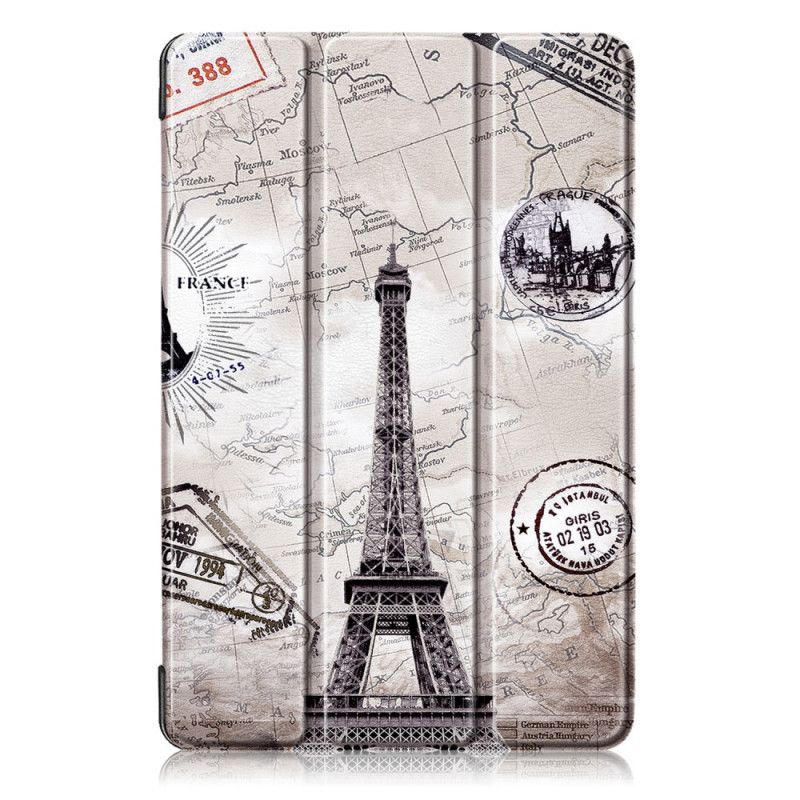 Smart Veske Samsung Galaxy Tab S5e Forsterket Retro Eiffeltårn