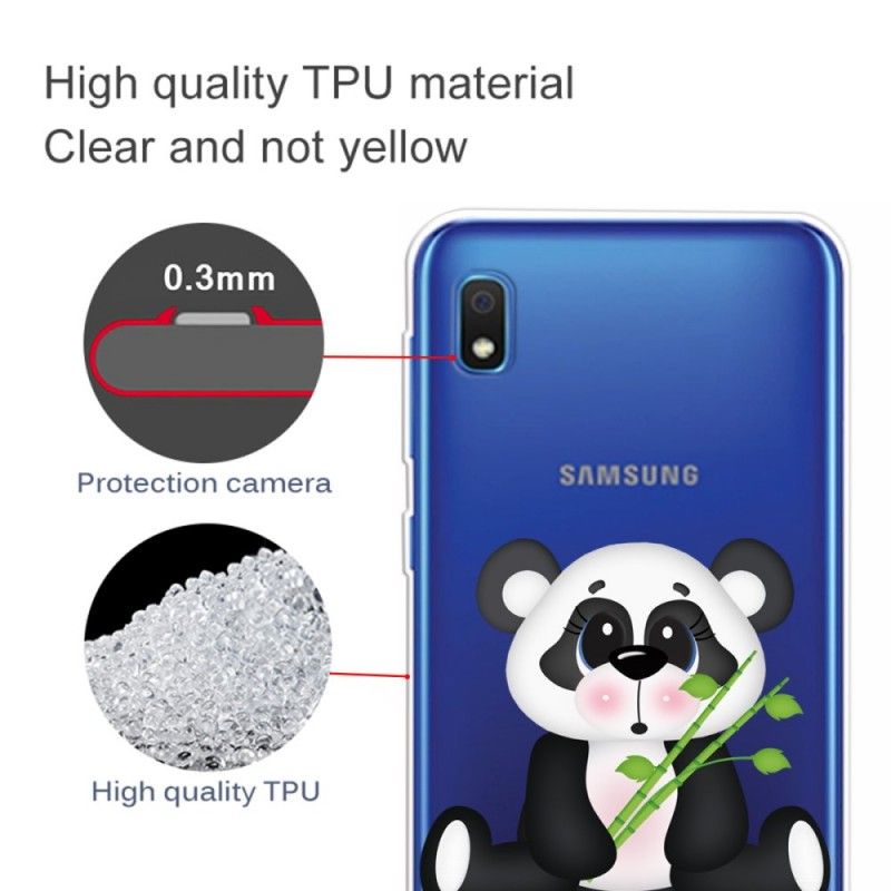 Deksel Samsung Galaxy A10 Gjennomsiktig Trist Panda