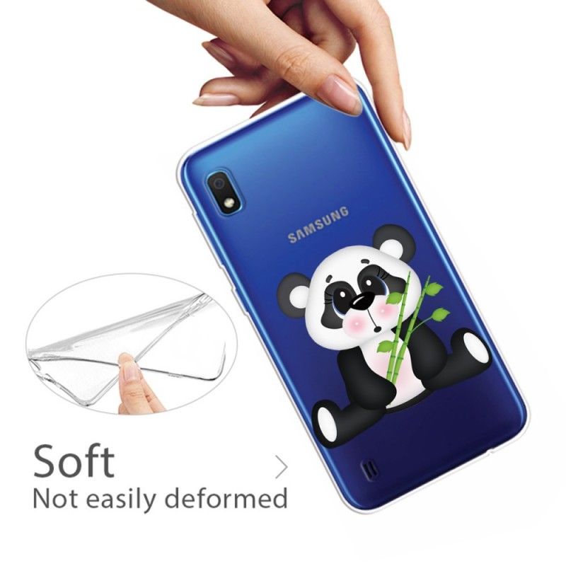 Deksel Samsung Galaxy A10 Gjennomsiktig Trist Panda