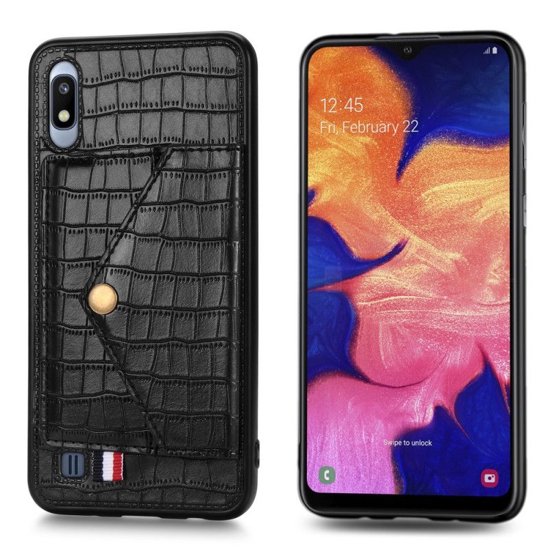 Deksel Samsung Galaxy A10 Krokodillekortholder Og Holder