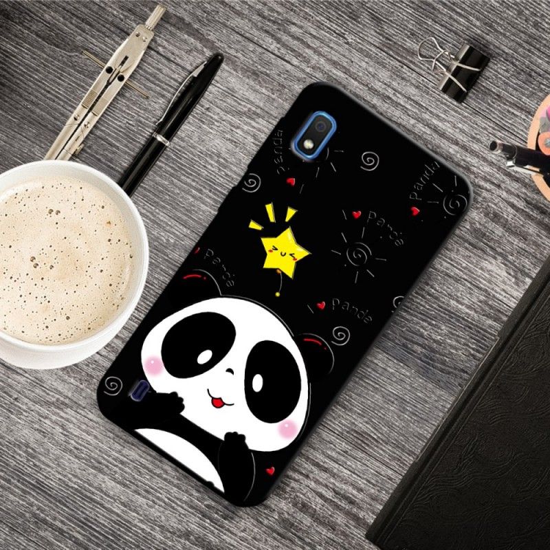 Deksel Samsung Galaxy A10 Mobildeksel Panda-Stjerne