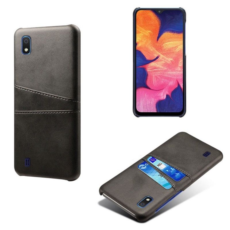 Deksel Samsung Galaxy A10 Svart Kortholder Anti-fall