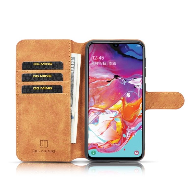 Folio Deksel Samsung Galaxy A10 Svart Retro Dg.Ming Anti-fall