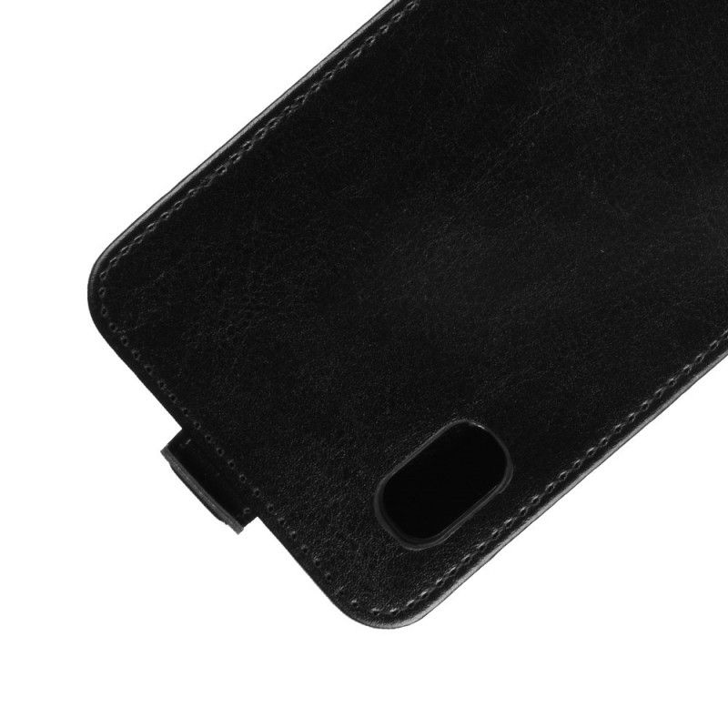 Folio Deksel Samsung Galaxy A10 Svart Sammenleggbar Skinneffekt