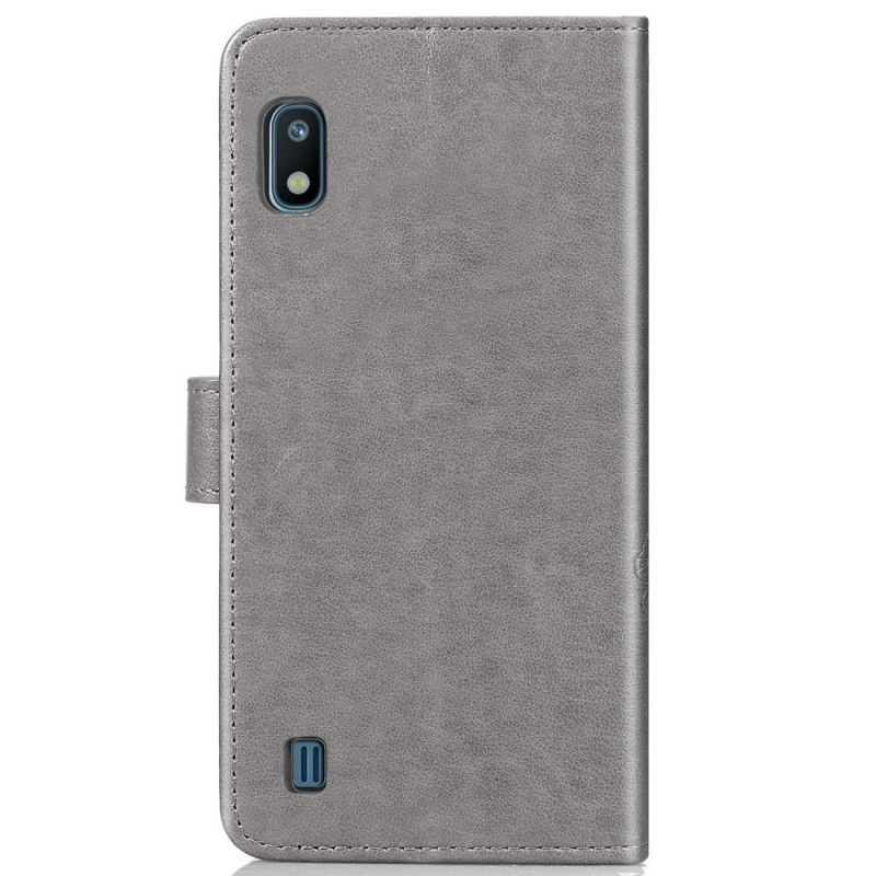 Lærdeksel Folio Deksel Samsung Galaxy A10 Svart Blomstertrykk