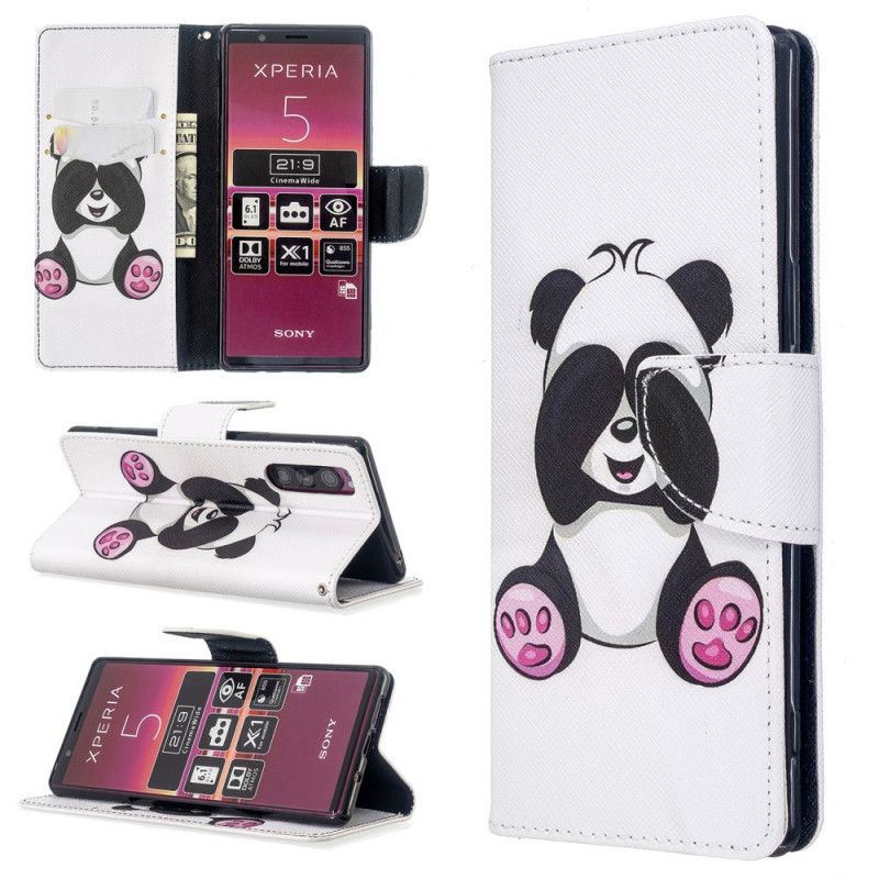 Folio Deksel Sony Xperia 5 Morsom Panda Beskyttelse