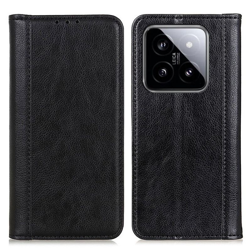 Folio Deksel Xiaomi 14 Litchi Split Leather