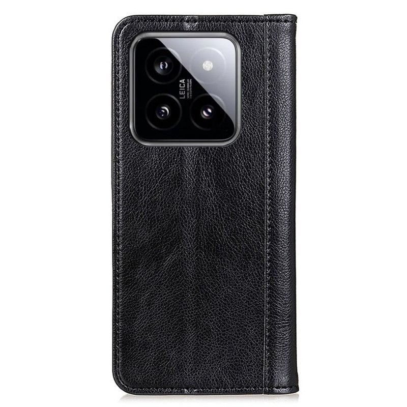 Folio Deksel Xiaomi 14 Litchi Split Leather