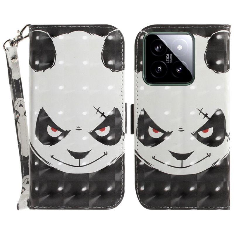 Folio Deksel Xiaomi 14 Sint Panda Med Stropp