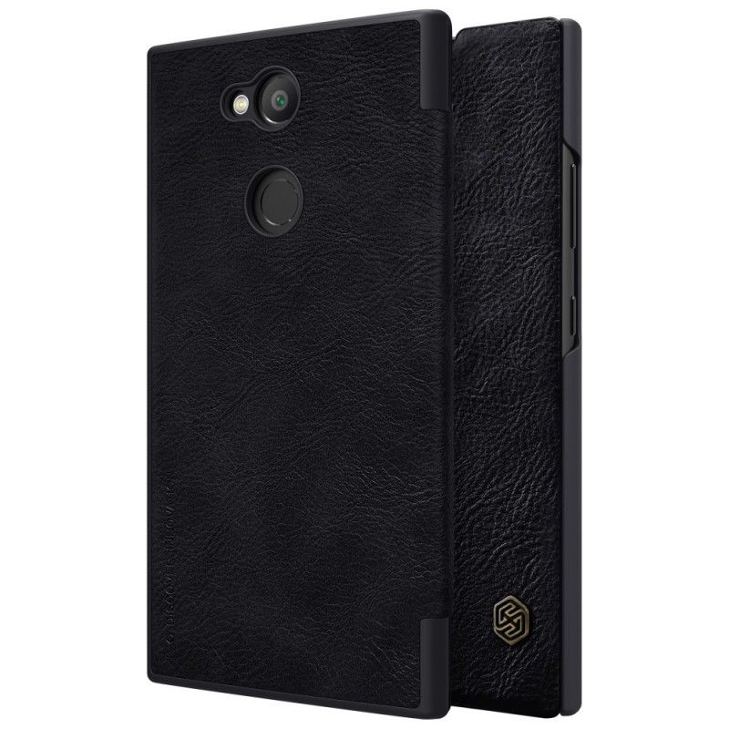 Folio Deksel Sony Xperia L2 Svart Mobildeksel Nillkin Qin-Serien