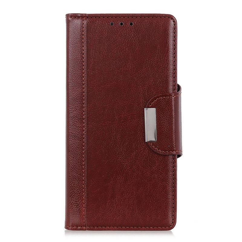 Folio Deksel Samsung Galaxy Note 10 Lite Svart Faux Skinn Eleganse Nedleggelse