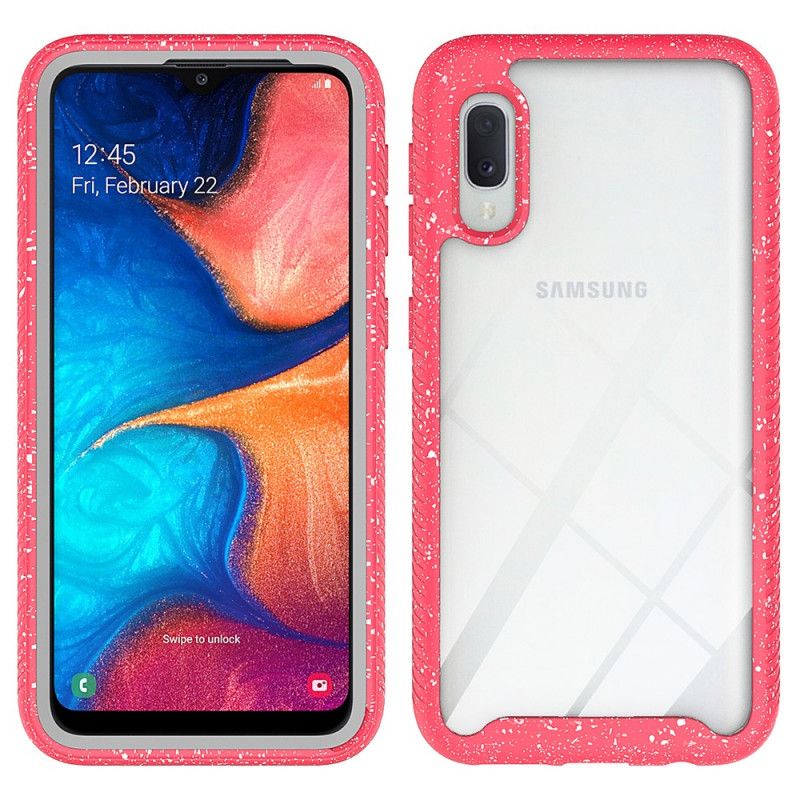 Deksel Samsung Galaxy A10e Mørkeblå Mobildeksel Glitterfelgdesign