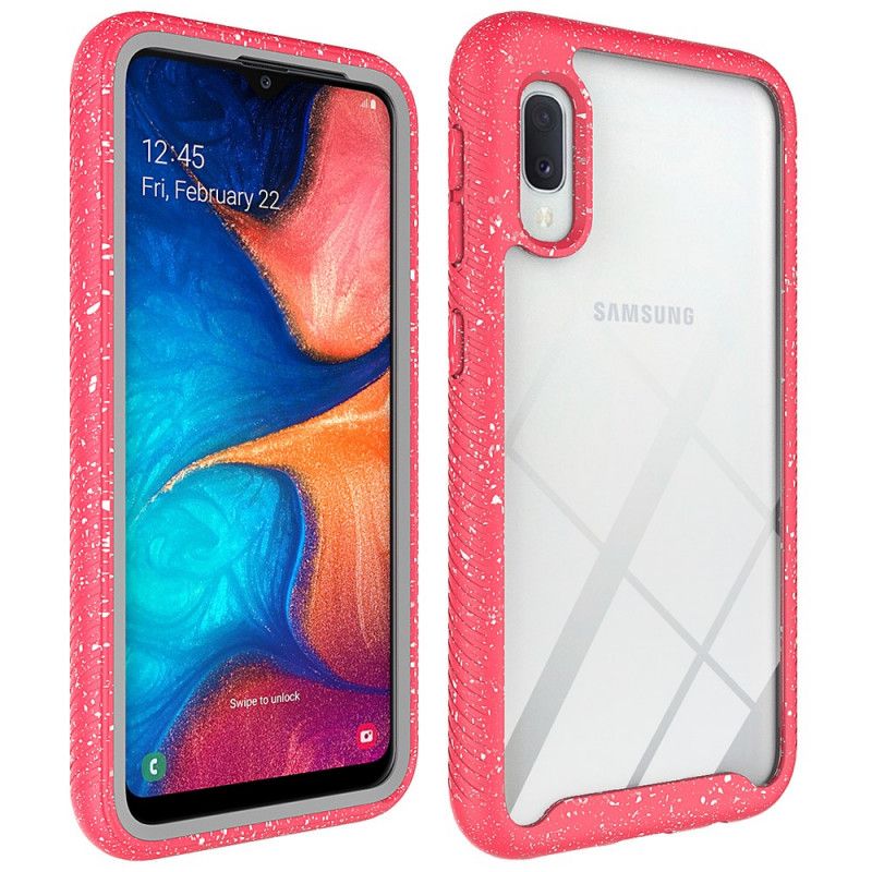 Deksel Samsung Galaxy A10e Mørkeblå Mobildeksel Glitterfelgdesign