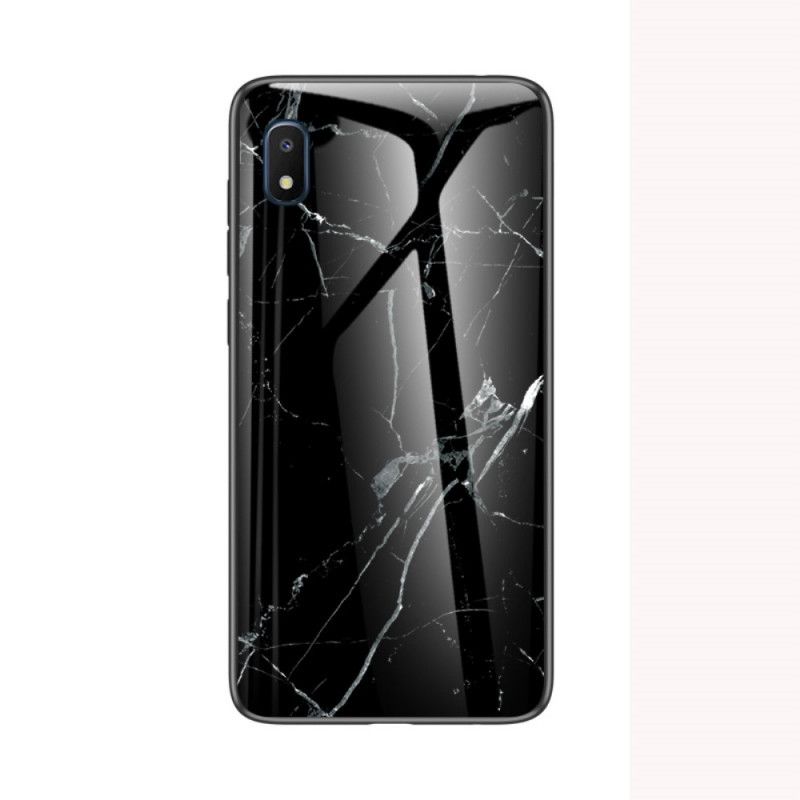 Deksel Samsung Galaxy A10e Svart Premumfarger I Herdet Glass