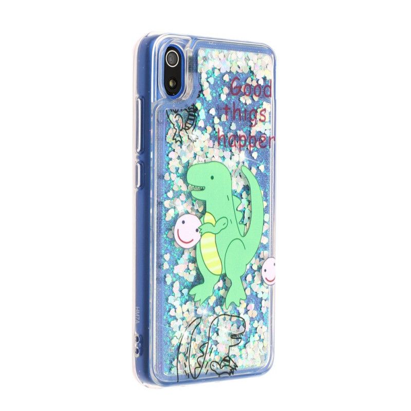 Deksel Xiaomi Redmi 7A Mobildeksel Glitter Dinosaur